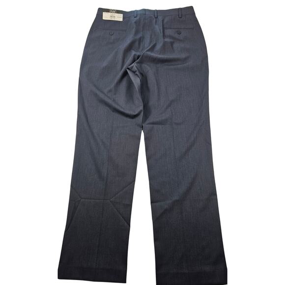 NWT 38x32 vanhuesen flex fit stretch active dress pants slacks navy slim fit NEW - Picture 2 of 10